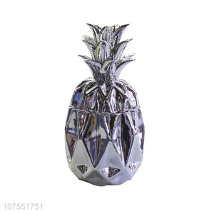 Competitive Price Pineapple Shape Ceramic Ornaments Fashion Ornaments Gifts