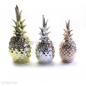 High Quality Fruit Pineapple Shape Hotel Home Decoration Ceramic Ornaments