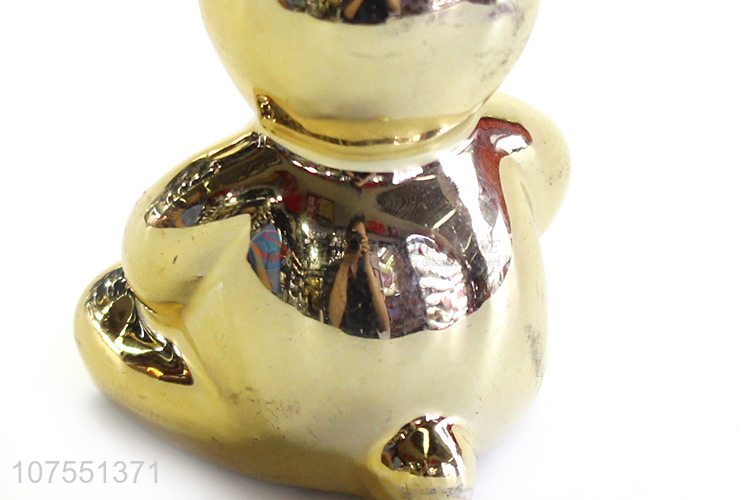 China Supplier Decorative Animal Bear Shape Ceramic Ornaments Porcelain Figurine