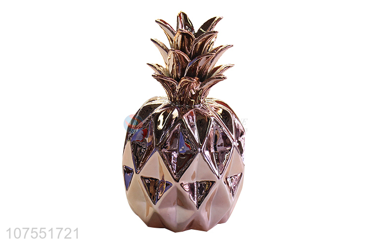 Hot Product Exquisite Home Decoration Pineapple Shape Ceramic Ornaments