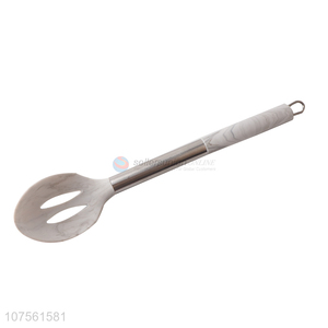 Best Quality Marbling Silicone Strainer Spoon With Stainless Steel Handle