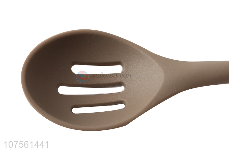 Custom Silicone Strainer Spoon With Stainless Steel Handle