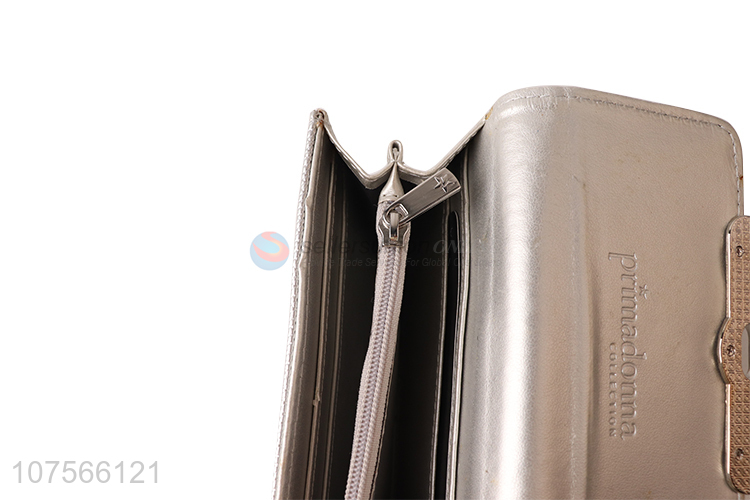 Latest arrival popular women embossed pu leather purse cluth wallet