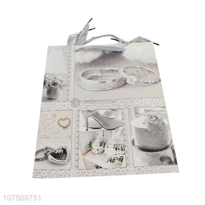 Excellent quality wedding paper gift bag glitter present bag