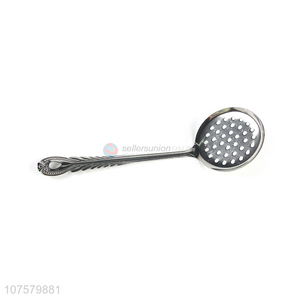 Prmotional cooking utensils stainless iron slotted spoon metal strainer scoop