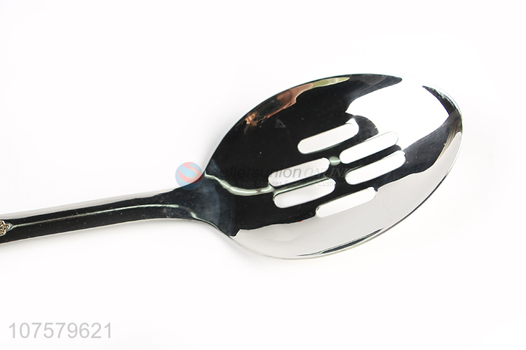 Factory direct sale stainless steel slotted serving spoon for restaurant