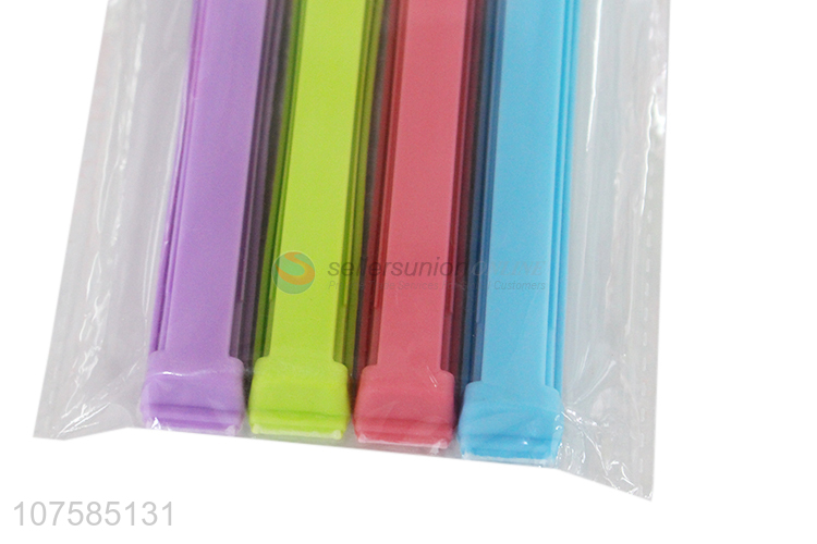 Hot Sale 4 Pieces Plastic Bag Clip Food Bag Seal Clip