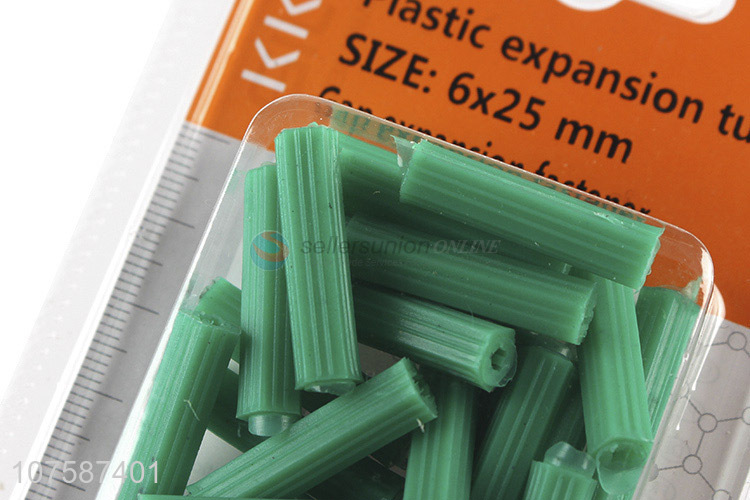Good factory price 6x25mm green plastic expansion tube