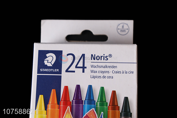 Promotional Eco Friendly Non Toxic 24 Colors Wax Crayon