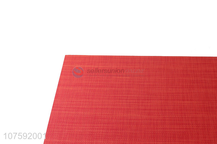 Factory Price Red PVC Placemat Cheap Non-Slip Table Mat
