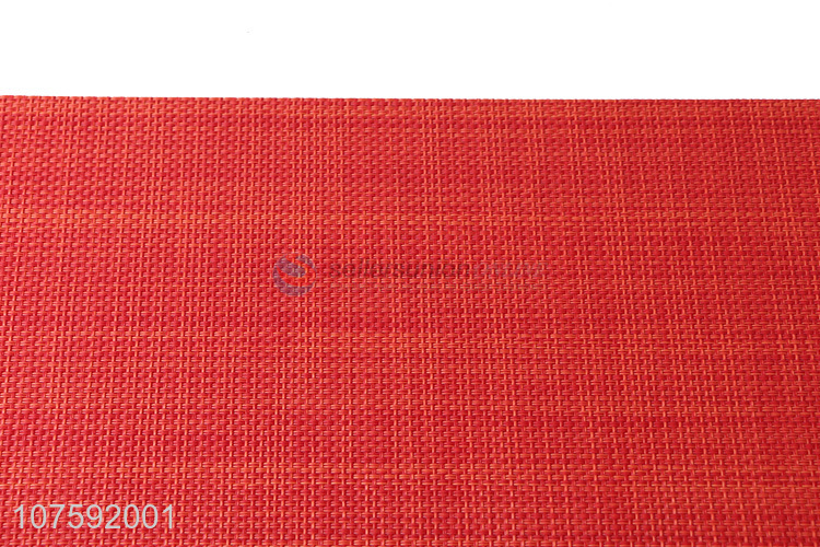 Factory Price Red PVC Placemat Cheap Non-Slip Table Mat