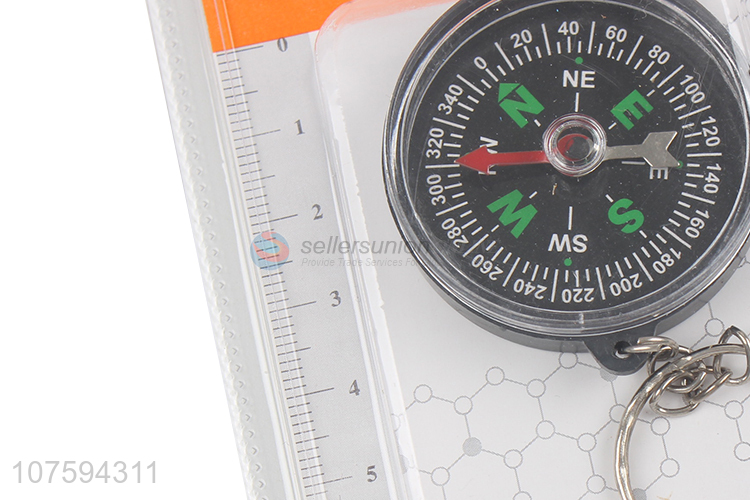 Good quality liquid filled button compass for camping hiking outdoor travel