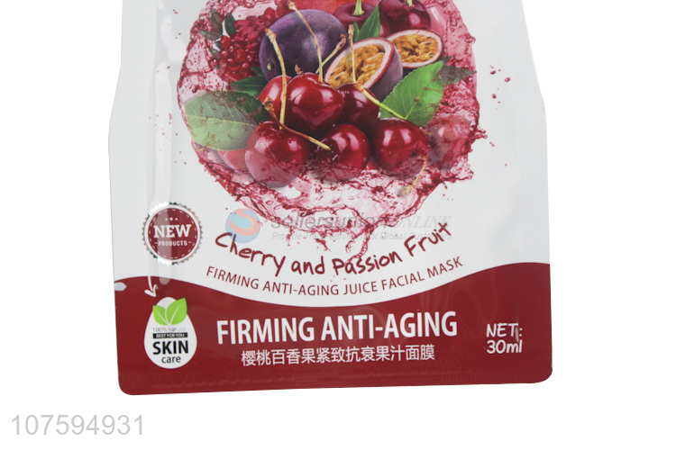 Factory Sell Cherry And Passion Fruit Firming Anti-Aging Juice Facial Mask