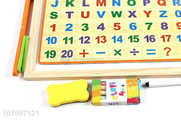 Wholesale popular multifunction wooden drawing board toy set for kids
