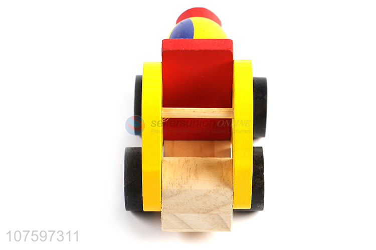 Good quality kids wooden toy car childen wooden mixer truck toy