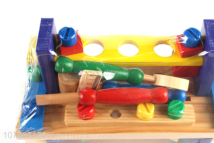 Hot products kids wooden toy educational wooden assemble tools table