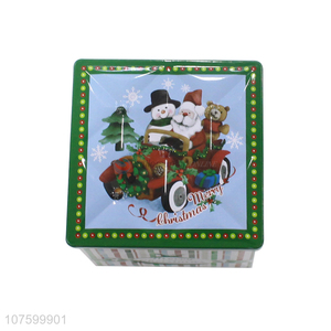 Newest Colorful Square Tin Box Christmas Gift Packing Box