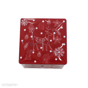 Custom Colorful Square Tin Box Christmas Gift Box Storage Box