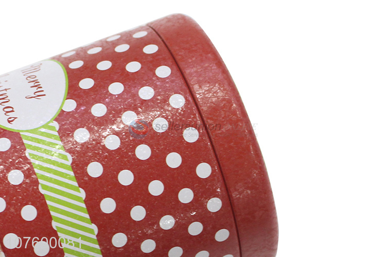 Good Price Colorful Cylinder Tin Box Christmas Decoration Gift Box