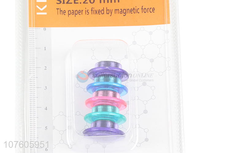Wholesale Plastic Transparent Color Magnet Fashion Office Supplies