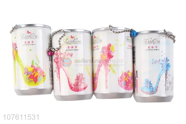 Wholesale Fashion Portable Canned Wet Wipes With Chain