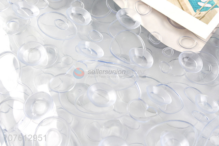 Hot products clear soft anti-slip pvc shower mat anti-bacterial bath mat