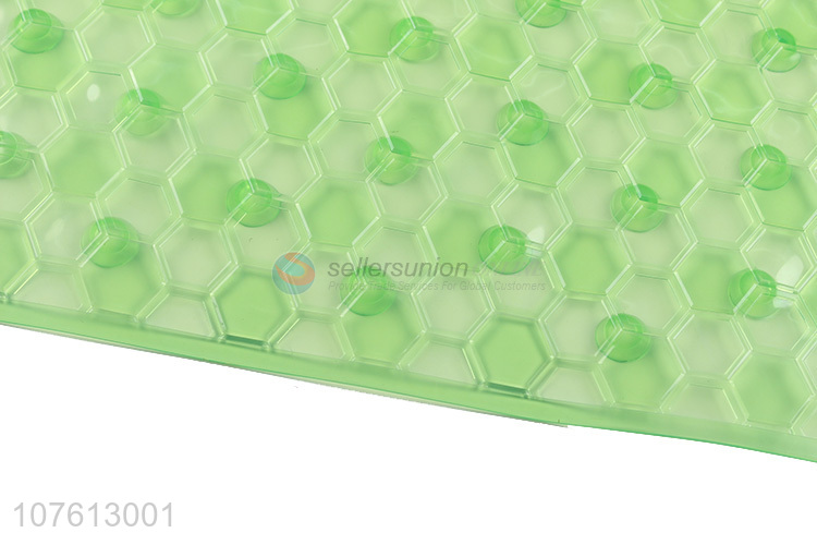 New arrival transparent honeycomb pvc shower mat eco-friendly bath mat