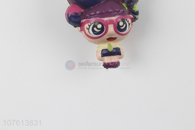 Innovative grape-colored glasses-wearing villain pendant shape Rebound Toy