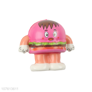 Pink Anthropomorphic hamburger imaginative elastic rebound toy