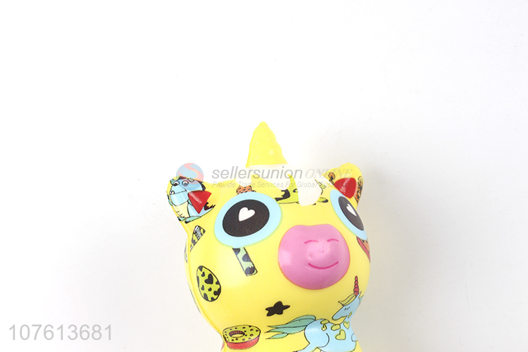 Hot selling colorful yellow cartoon rebound toy