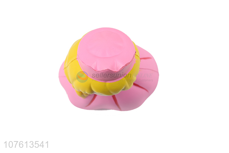 Pink Girl Good-looking Princess with a crown shape Rebound Toy