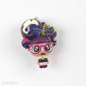 Innovative Grape-colored Glasses-wearing Villain Pendant Shape Rebound Toy