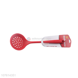 Promotional kitchen cooking tool 100% silicone skimmer strainer scoop