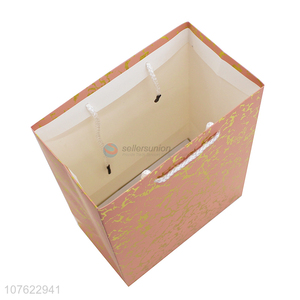 Good Sale Gold Hot Stamping Tote Paper Bag Gift Bag