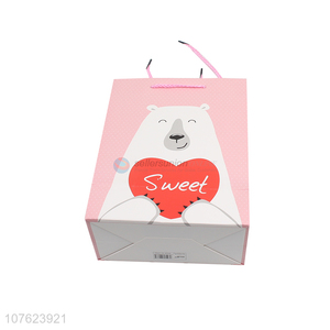 Fashion Printing Cute Bear Paper Gift Bag Portable Shopping Bag