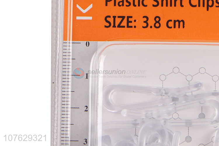 Factory direct sale transparent plastic shirt clips