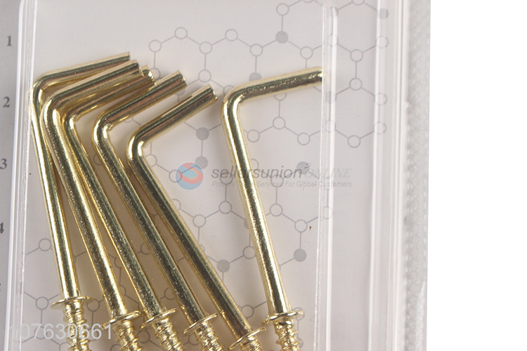 High quality copper plating L screw gold special shaped screw