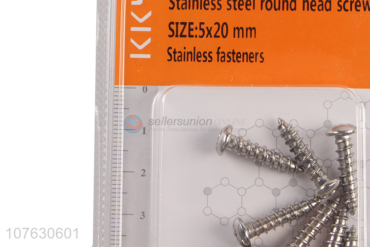Low price stainless steel round head screw