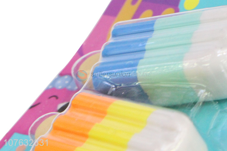 Wholesale Colorful Ice Cream Shape Eraser Fashion Pencil Eraser