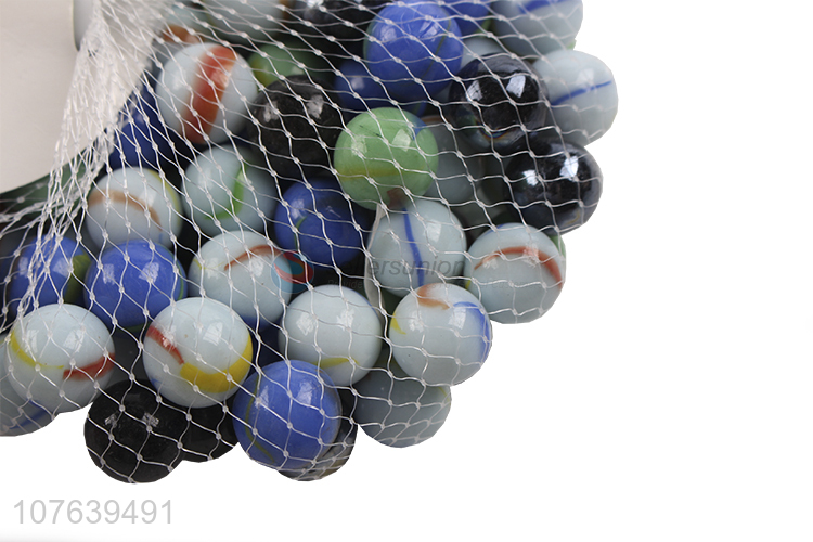 Wholesale cream color three flowers and four colors mixed solid glass balls
