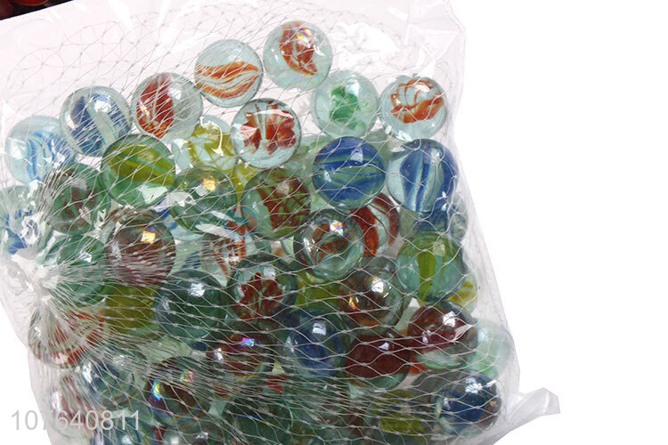 Hot-selling crafts eight-piece transparent glass ball bag of 400g