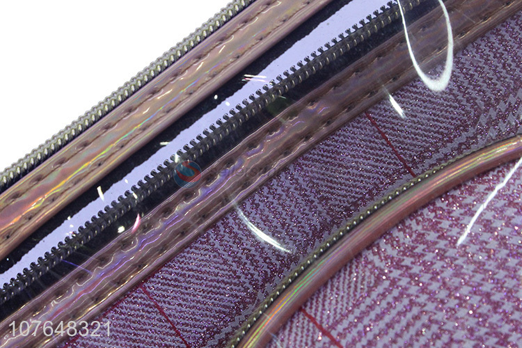 Good Quality Classic Plaid Makeup Bag Set For Women