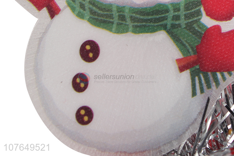 Low price Christmas supplies led light snowman headband with tassels