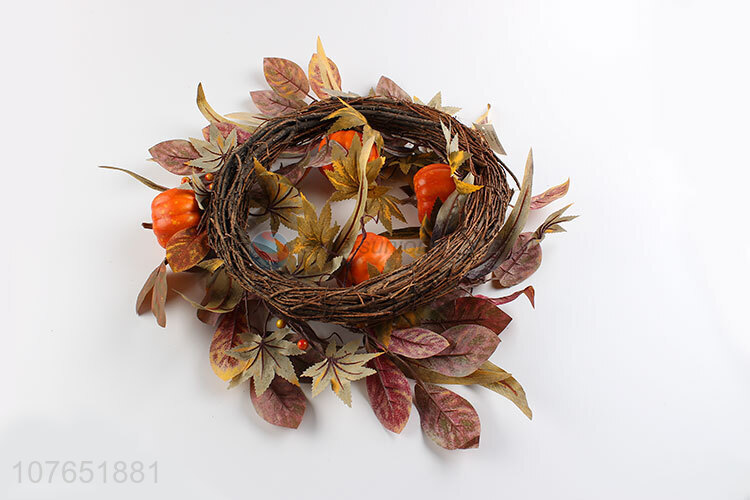 Hot sale autumn leaf wreath decoration