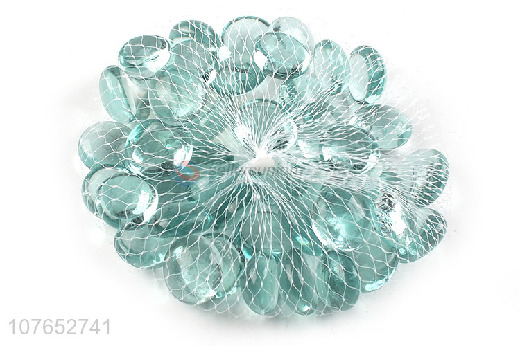 Wholesale Colorful Flat Glass Stone Beads Fashion Crafts