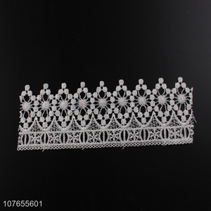 Polyester water soluble colors embroidery guipure lace ribbon