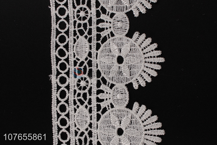 Wholesale embroidered flower ribbon lace with high quality for clothing