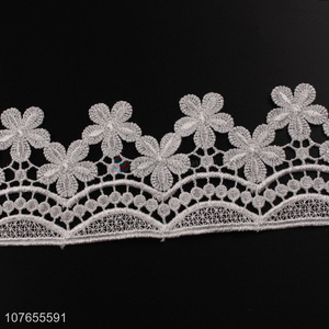 Best selling white elegant guipure lace trim lace ribbon 