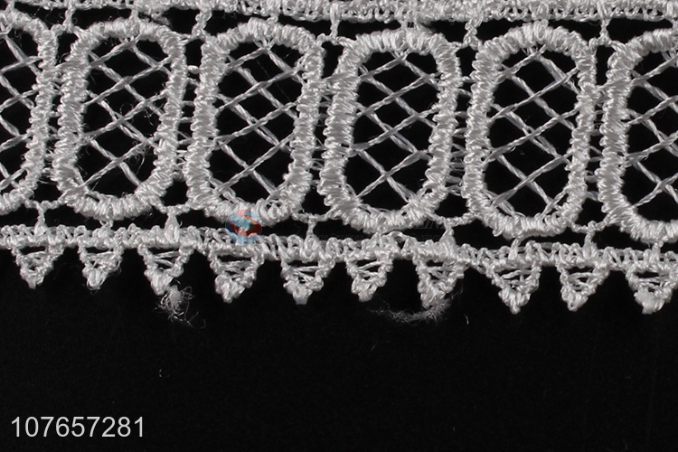 Factory price embroidery polyester lace trim for accessories 