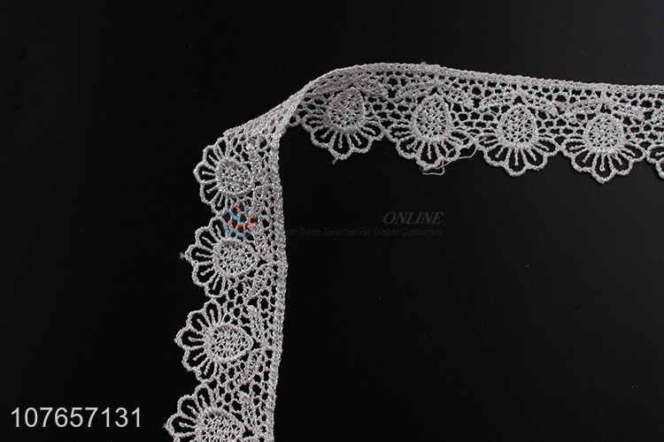 New arrival soft floral pattern decorative lace trim ribbon